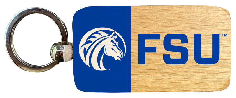 Fayetteville State University 2.5 x 1-Inch Wooden Keychain Officially Licensed Collegiate Product Single