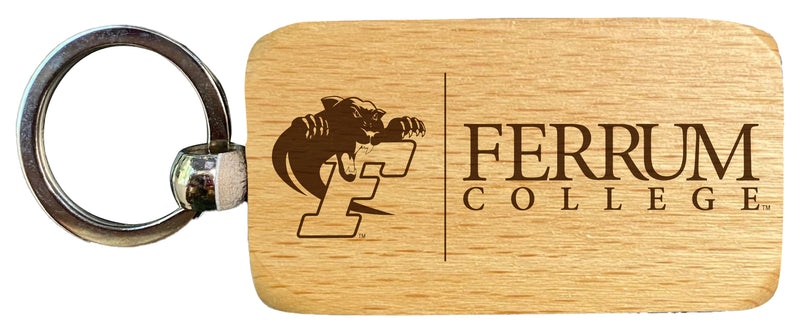 Ferrum College 2.5 x 1-Inch Engraved Wooden Keychain Officially Licensed Collegiate Product 4-Pack