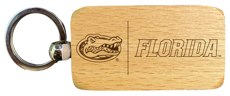 Florida Gators 2.5 x 1-Inch Engraved Wooden Keychain Officially Licensed Collegiate Product 4-Pack