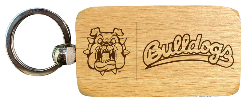 Fresno State Bulldogs 2.5 x 1-Inch Engraved Wooden Keychain Officially Licensed Collegiate Product 2-Pack