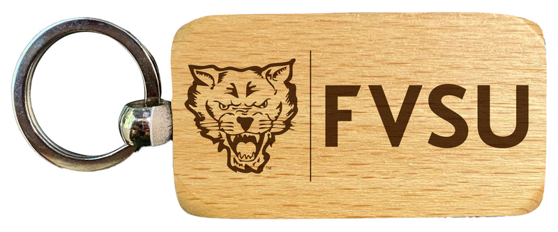 Fort Valley State University 2.5 x 1-Inch Engraved Wooden Keychain Officially Licensed Collegiate Product 2-Pack