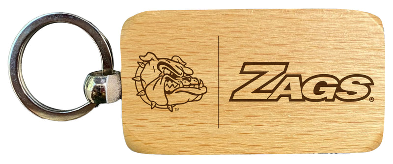 Gonzaga Bulldogs 2.5 x 1-Inch Engraved Wooden Keychain Officially Licensed Collegiate Product 4-Pack