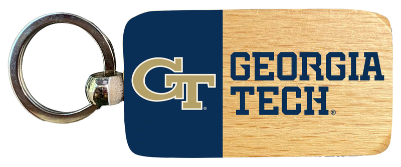 Georgia Tech Yellow Jackets 2.5 x 1-Inch Wooden Keychain Officially Licensed Collegiate Product Single