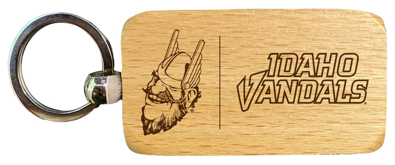 Idaho Vandals 2.5 x 1-Inch Engraved Wooden Keychain Officially Licensed Collegiate Product 2-Pack