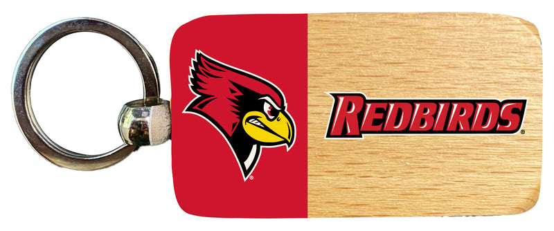 Illinois State Redbirds 2.5 x 1-Inch Wooden Keychain Officially Licensed Collegiate Product Single