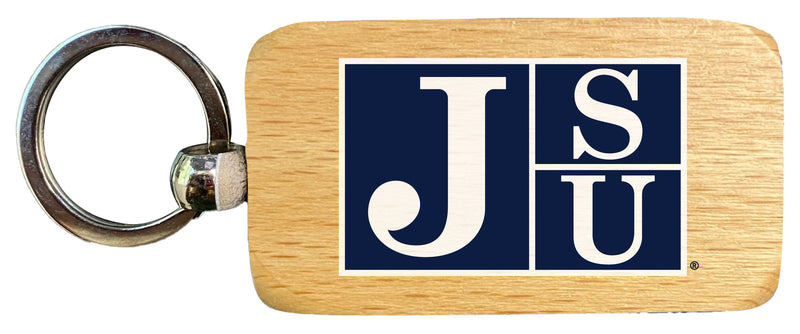 Jackson State University 2.5 x 1-Inch Wooden Keychain Officially Licensed Collegiate Product Single