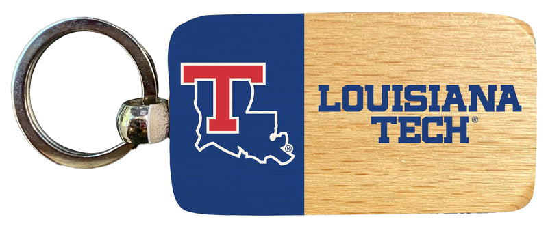 Louisiana Tech Bulldogs 2.5 x 1-Inch Wooden Keychain Officially Licensed Collegiate Product Single