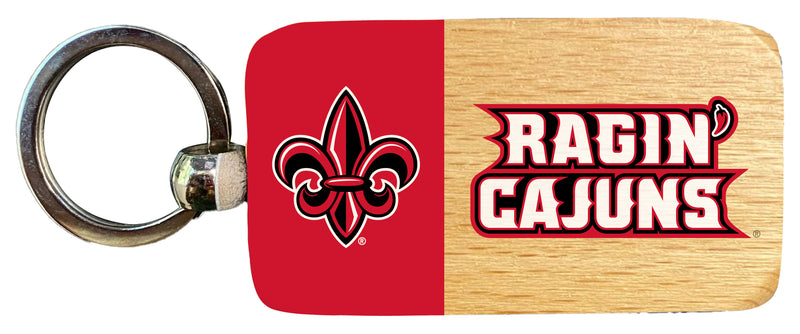 Louisiana at Lafayette Ragin' Cajuns 2.5 x 1-Inch Wooden Keychain Officially Licensed Collegiate Product Single
