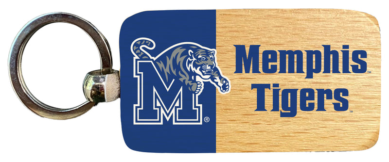Memphis Tigers 2.5 x 1-Inch Wooden Keychain Officially Licensed Collegiate Product 4-Pack