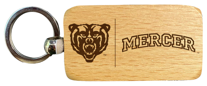 Mercer University 2.5 x 1-Inch Engraved Wooden Keychain Officially Licensed Collegiate Product 2-Pack