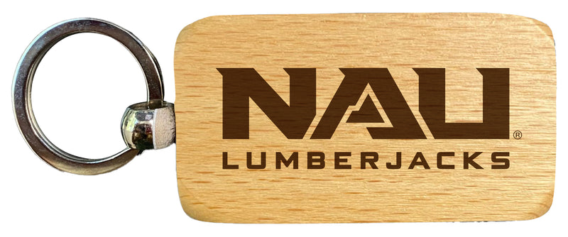 Northern Arizona University 2.5 x 1-Inch Engraved Wooden Keychain Officially Licensed Collegiate Product 4-Pack