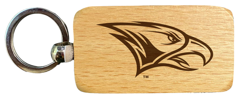 North Carolina Central Eagles 2.5 x 1-Inch Engraved Wooden Keychain Officially Licensed Collegiate Product Single Unit