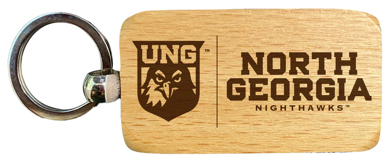North Georgia Nighhawks 2.5 x 1-Inch Engraved Wooden Keychain Officially Licensed Collegiate Product Single Unit