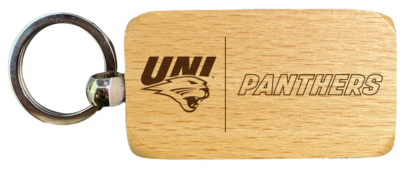 Northern Iowa Panthers 2.5 x 1-Inch Engraved Wooden Keychain Officially Licensed Collegiate Product Single Unit