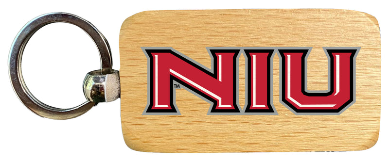 Northern Illinois Huskies 2.5 x 1-Inch Wooden Keychain Officially Licensed Collegiate Product 2-Pack