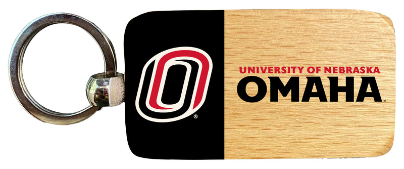 Nebraska at Omaha 2.5 x 1-Inch Wooden Keychain Officially Licensed Collegiate Product 4-Pack