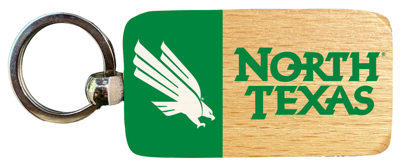 North Texas 2.5 x 1-Inch Wooden Keychain Officially Licensed Collegiate Product Single