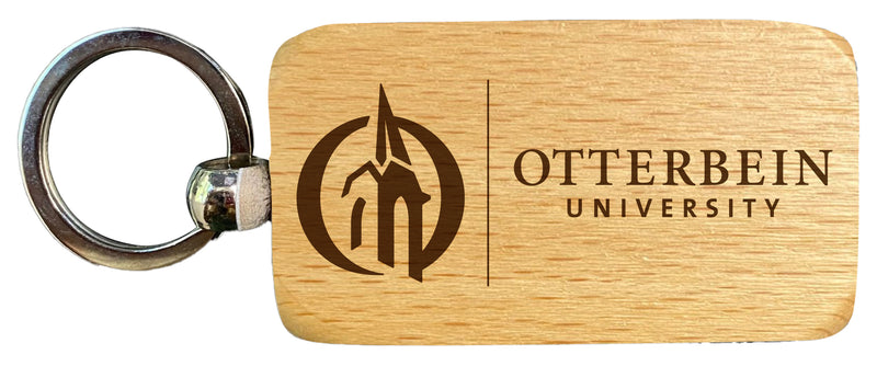 Otterbein University 2.5 x 1-Inch Engraved Wooden Keychain Officially Licensed Collegiate Product Single Unit