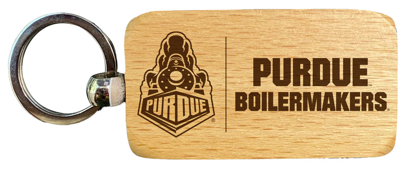 Purdue Boilermakers 2.5 x 1-Inch Engraved Wooden Keychain Officially Licensed Collegiate Product Single Unit