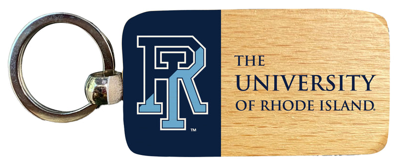 Rhode Island University 2.5"x 1" Wooden Keychain Officially Licensed Collegiate Product Single