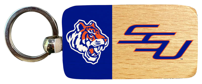 Savannah State University 2.5 x 1-Inch Wooden Keychain Officially Licensed Collegiate Product 2-Pack