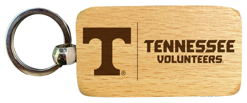 Tennessee Knoxville Volunteers 2.5 x 1-Inch Engraved Wooden Keychain Officially Licensed Collegiate Product 2-Pack