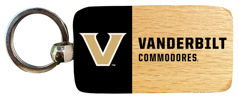 Vanderbilt University 2.5 x 1-Inch Wooden Keychain Officially Licensed Collegiate Product 2-Pack