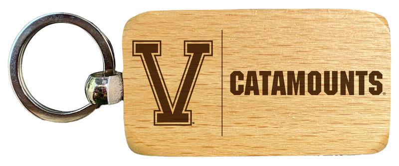 Vermont Catamounts 2.5 x 1-Inch Engraved Wooden Keychain Officially Licensed Collegiate Product 2-Pack