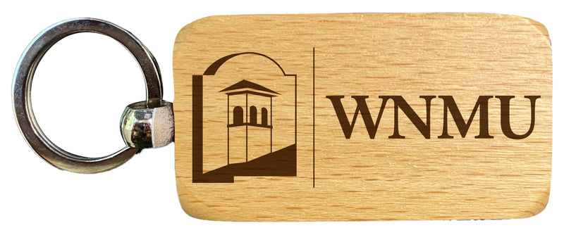 Western New Mexico University 2.5 x 1-Inch Engraved Wooden Keychain Officially Licensed Collegiate Product Single Unit