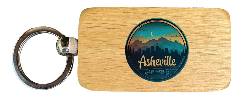 Asheville North Carolina Souvenir 2.5x1-Inch Souvenir Wooden Keychain