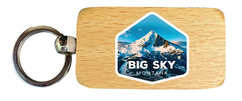 Big Sky Montana Souvenir 2.5x1-Inch Souvenir Wooden Keychain