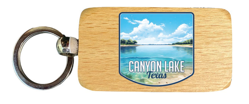 Canyon Lake Texas Souvenir 2.5x1-Inch Souvenir Wooden Keychain