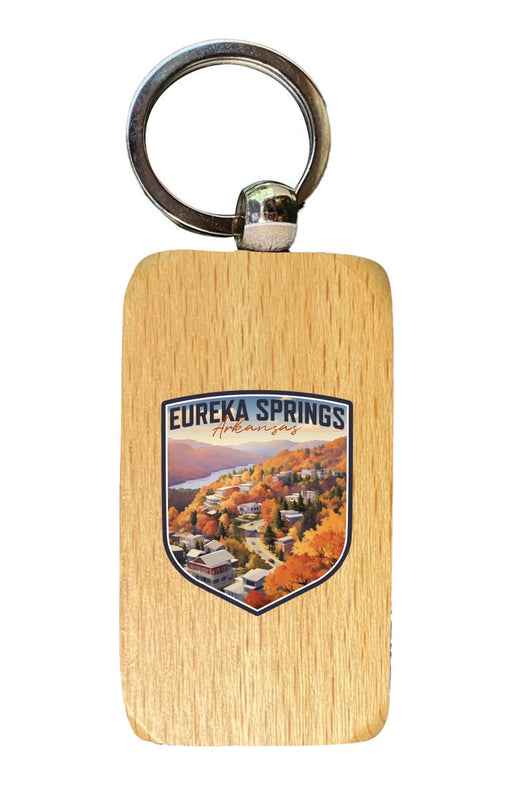 Eureka Springs Arkansas Souvenir 2.5x1-Inch Souvenir Wooden Keychain