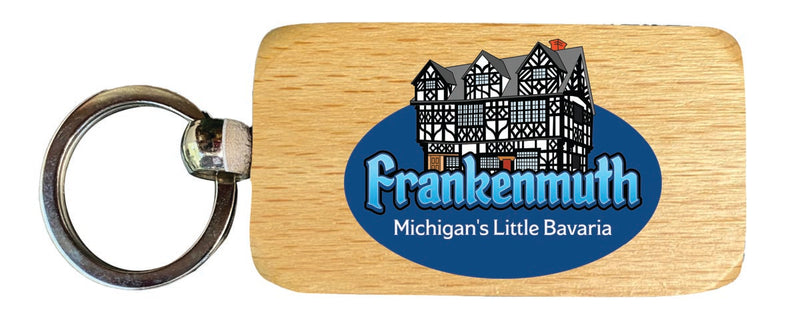Frankenmuth Michigan Souvenir 2.5x1-Inch Souvenir Wooden Keychain