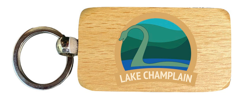 Lake Champlain Souvenir 2.5x1-Inch Souvenir Wooden Keychain