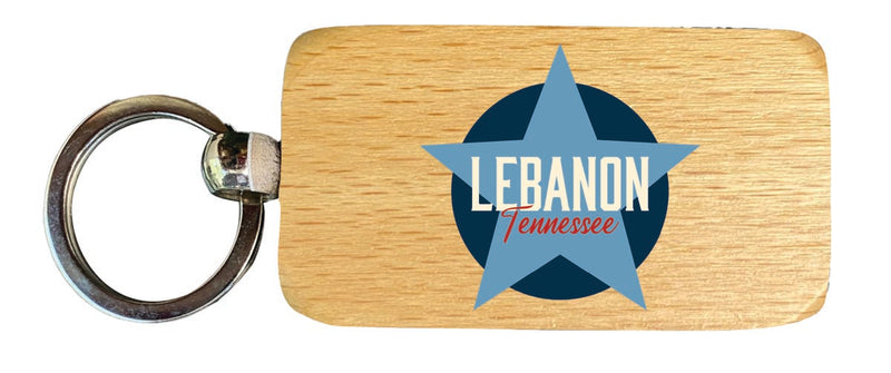 Lebanon Tennessee Souvenir 2.5x1-Inch Souvenir Wooden Keychain
