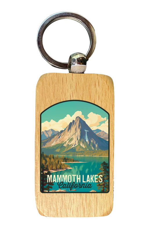 Mammoth Lakes California Design A Souvenir 2.5x1-Inch Souvenir Wooden Keychain 4-Pack