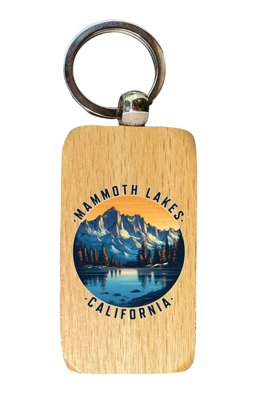 Mammoth Lakes California Design B Souvenir 2.5x1-Inch Souvenir Wooden Keychain Single