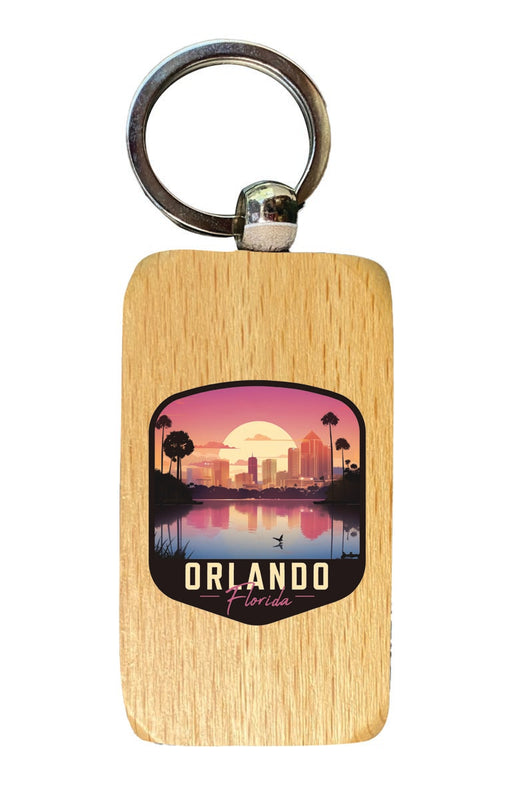 Orlando Florida Souvenir 2.5x1-Inch Souvenir Wooden Keychain