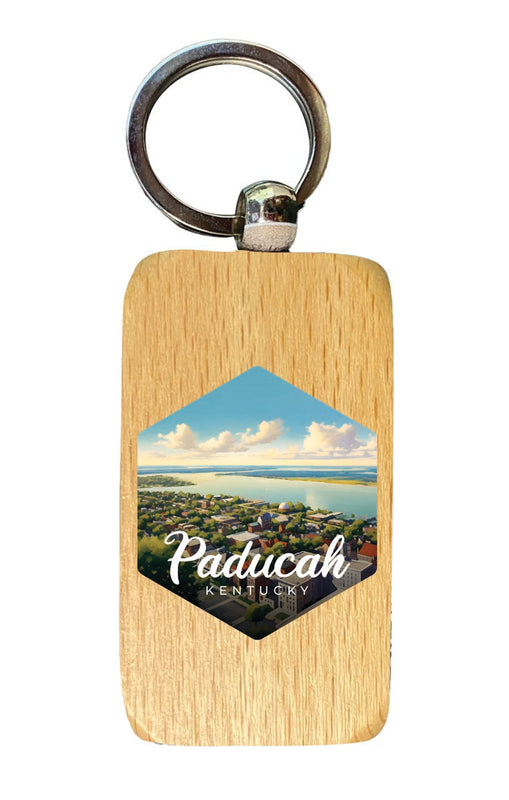 Paducah Kentucky Souvenir 2.5x1-Inch Souvenir Wooden Keychain