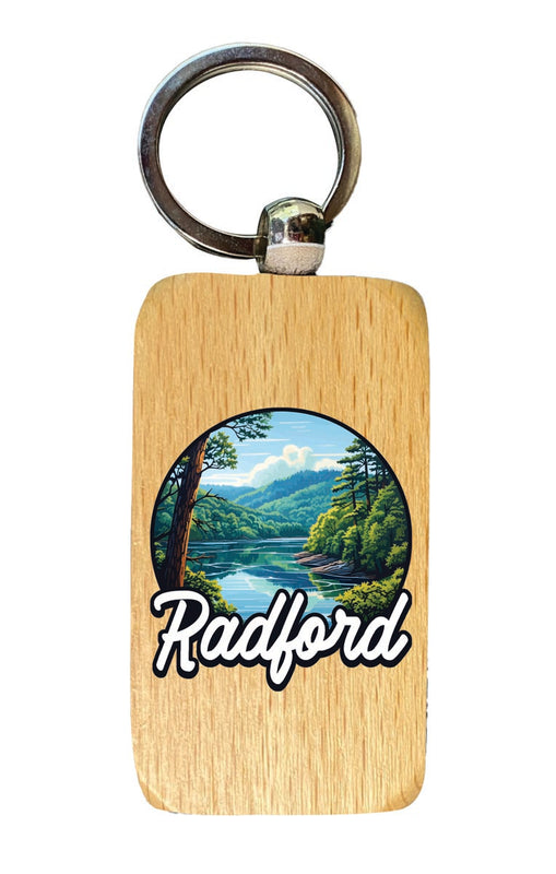 Radford Virginia Souvenir 2.5x1-Inch Souvenir Wooden Keychain