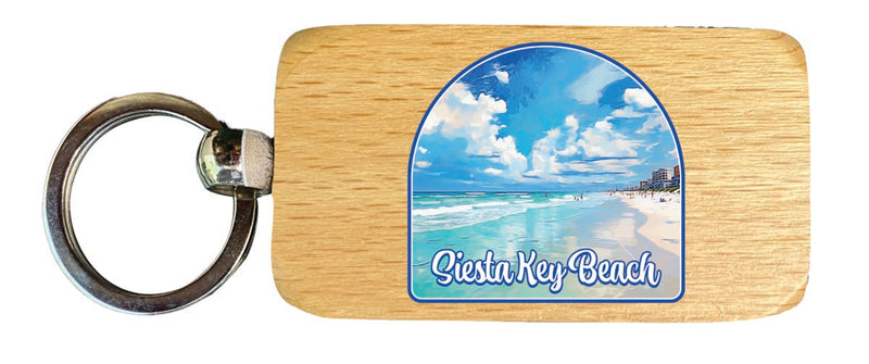 Siesta Key Beach Florida Souvenir 2.5x1-Inch Souvenir Wooden Keychain
