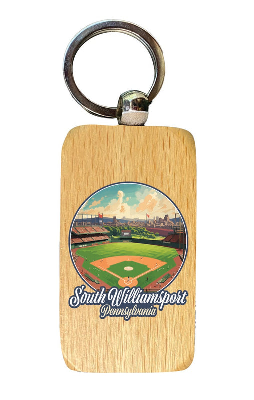 South Williamsport Pennsylvania Souvenir 2.5x1-Inch Souvenir Wooden Keychain