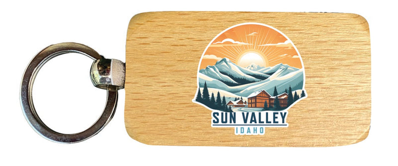 Sun Valley Idaho Souvenir 2.5x1-Inch Souvenir Wooden Keychain