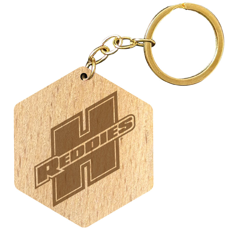 Henderson State Reddies 2" Engraved Wooden Hexagon Keychain Officially Licensed Collegiate Product 2-Pack