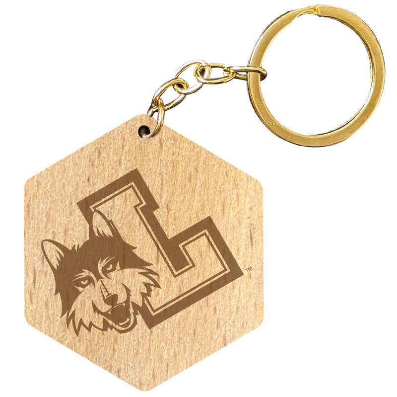 Loyola University Ramblers 2" Engraved Wooden Hexagon Keychain Officially Licensed Collegiate Product 2-Pack