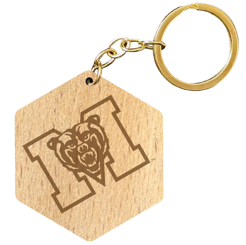 Mercer University 2" Engraved Wooden Hexagon Keychain Officially Licensed Collegiate Product 2-Pack