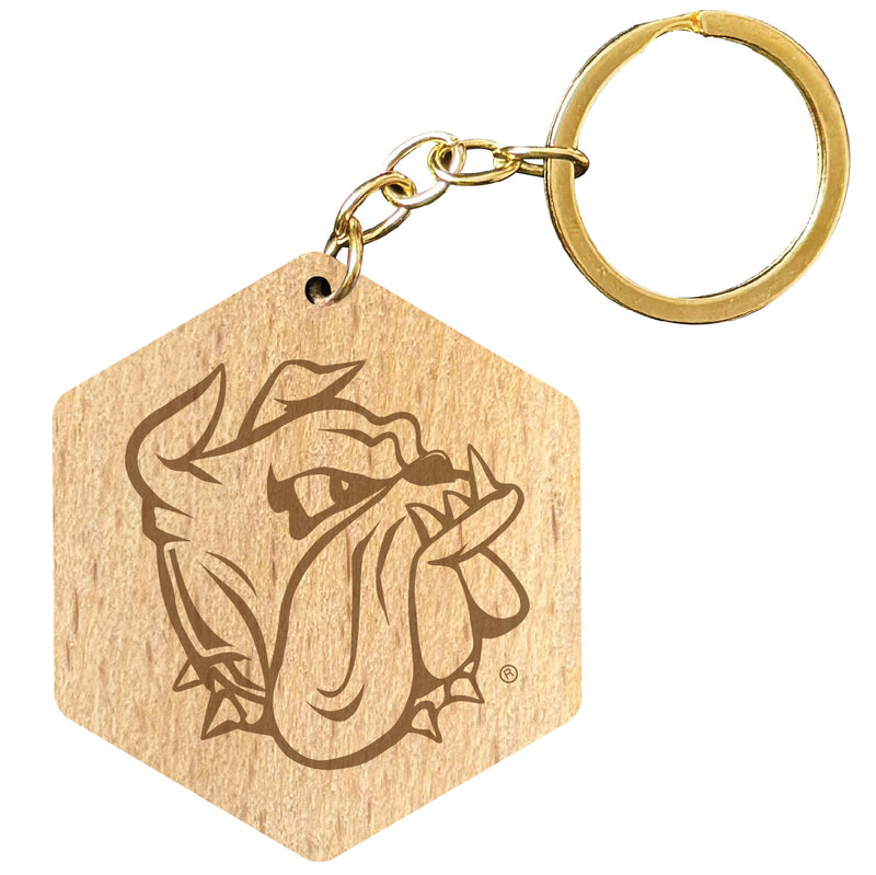 Minnesota Duluth Bulldogs 2" Engraved Wooden Hexagon Keychain Officially Licensed Collegiate Product 2-Pack