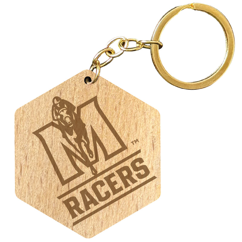Murray State University 2" Engraved Wooden Hexagon Keychain Officially Licensed Collegiate Product Single