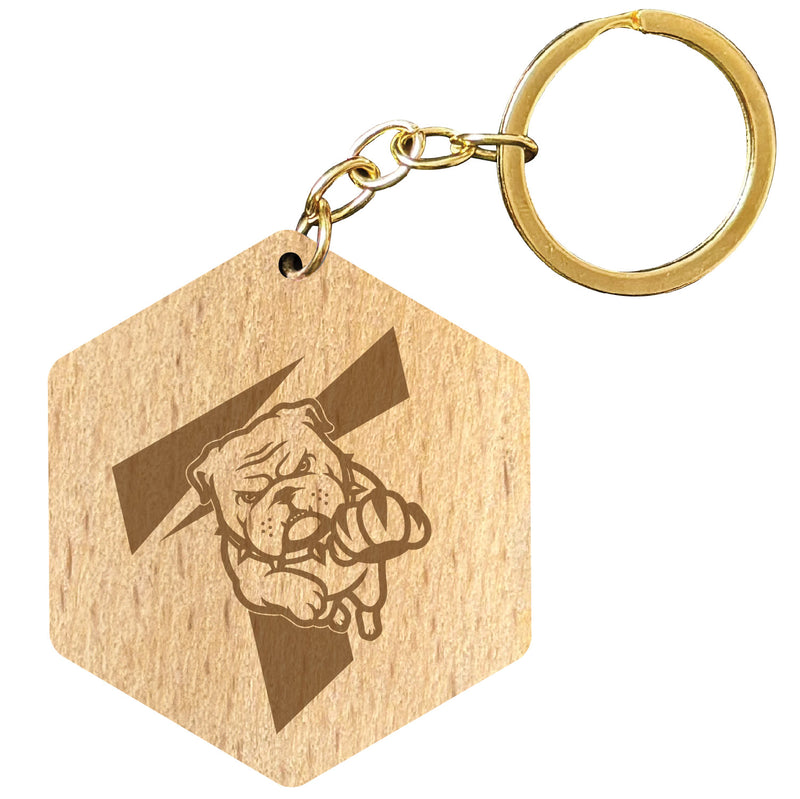 Truman State University 2" Engraved Wooden Hexagon Keychain Officially Licensed Collegiate Product Single